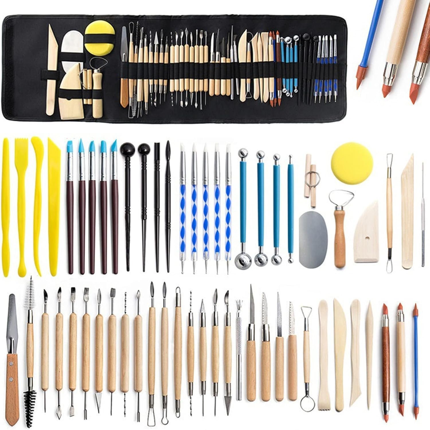 61-Piece Ceramic Clay Sculpture Tool Set